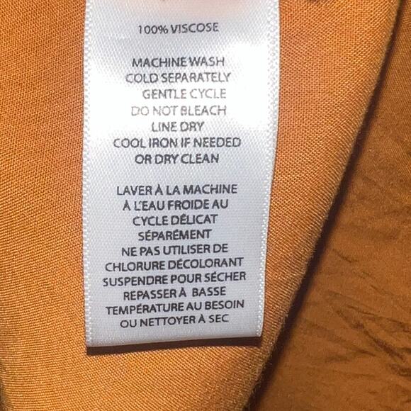 beachLunchLounge Button Up Collared Long Sleeve Semi-Sheer Top M - Picture 8 of 9